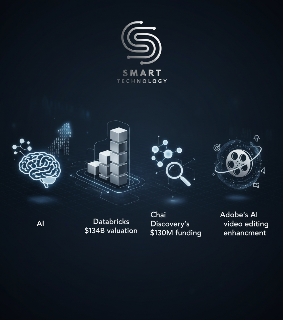 AI Dominates Business News: Databricks Soars to $134B, Chai Discovery Lands $130M, and Adobe Enhances Video Editing with AI