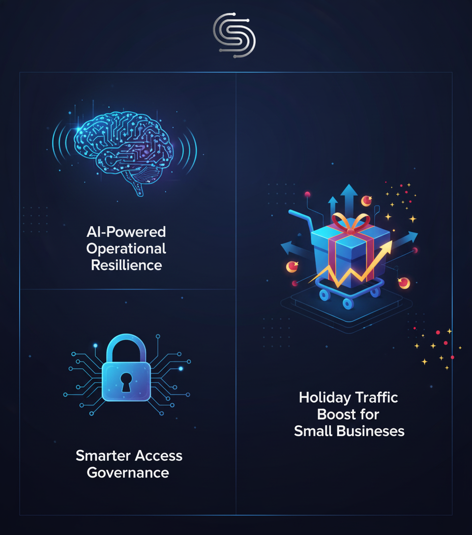 AI-Powered Operational Resilience, Smarter Access Governance, and Holiday Traffic Boost for Small Businesses